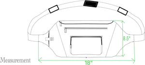 Freakmandu Hemp Fanny Pack – White Boho Waist Bag for Travel & Hiking