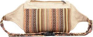 Freakmandu Eco-Friendly Hemp Fanny Pack – White Boho Hip & Waist Bag