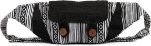 Freakmandu Large Hemp Fanny Pack – Eco-Friendly Boho Hip Waist Bag in White