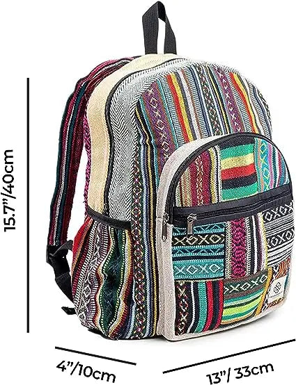 Discover Nature's Harmony with our Large Hemp Backpack Freakmandu