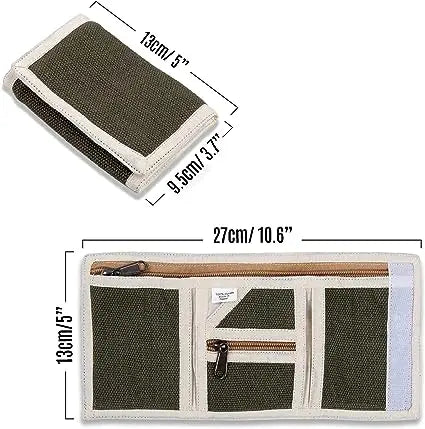 Eco-Friendly Hemp Wallet: Vegan Men and Women Slim Bifold Wallet Freakmandu