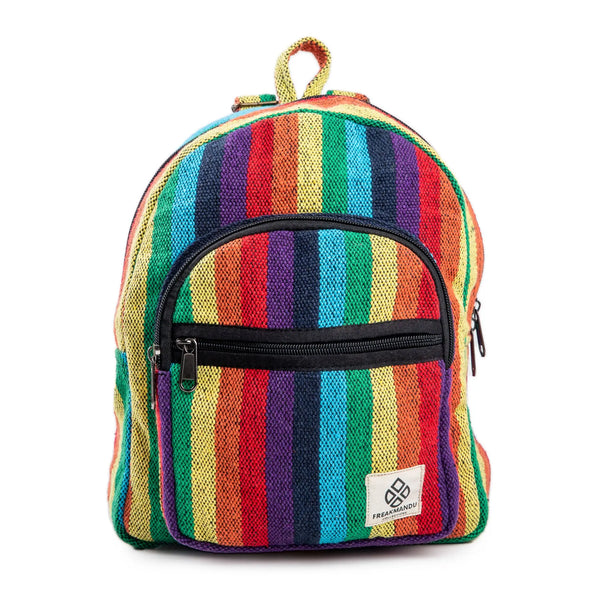 Freakmandu Hemp Patch Backpack with Fun Bull Graphic - Beige & Multicolor Amazon.com | Organic Hemp Backpack Bag - Eco Friendly Hippie  main image 3