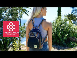 Mini Hemp Backpack Boho Bag - Eco Friendly Unisex Durable